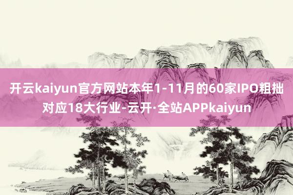 开云kaiyun官方网站本年1-11月的60家IPO粗拙对应18大行业-云开·全站APPkaiyun