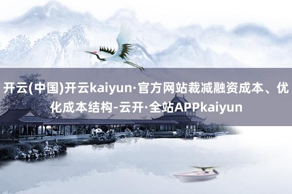 开云(中国)开云kaiyun·官方网站裁减融资成本、优化成本结构-云开·全站APPkaiyun