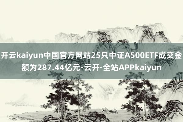 开云kaiyun中国官方网站25只中证A500ETF成交金额为287.44亿元-云开·全站APPkaiyun